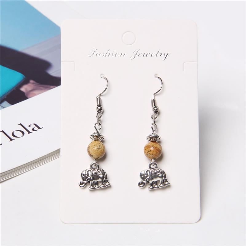 Cute Animals Earrings Elephant Pendant Danglers Natural Stone Drop Earrings Jewelry Fashion Eardrop for Women Female Gifts
Cute Animals Earrings Elephant Pendant Danglers Natural Stone Drop Earrings Jewelry Fashion Eardrop for Women Female Gifts