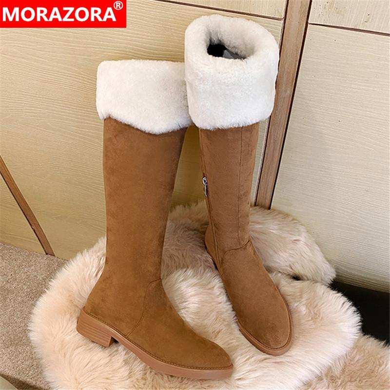 MORAZORA 2021 New Arrival Winter Boots High Quality Keep Warm Knee High Boots Low Heel Round Toe Comfortable Women, Black
MORAZORA 2021 New Arrival Winter Boots High Quality Keep Warm Knee High Boots Low Heel Round Toe Comfortable Women, Black