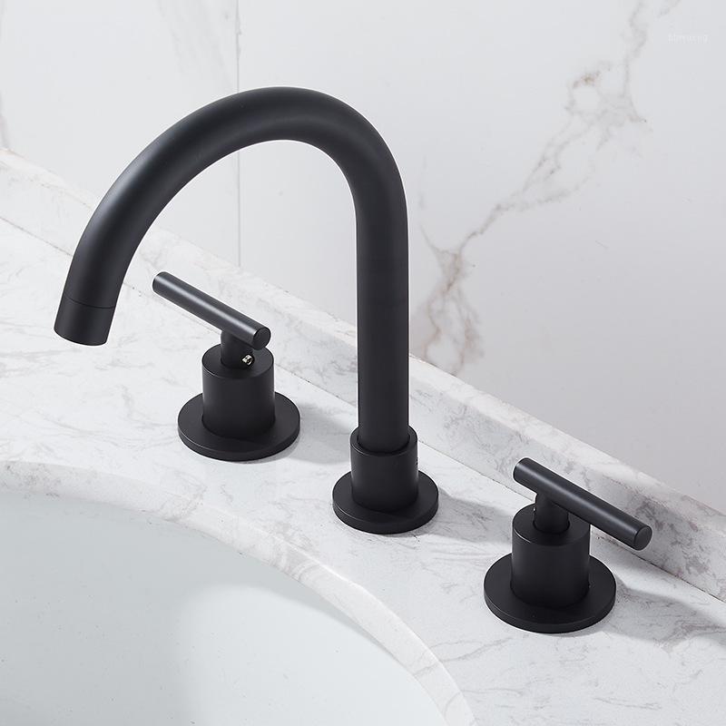 Two Handles Widespread 8 inch Bathroom Faucet Black 3 Pieces Basin Faucets 360 Degree Swivel Spout Lavatory Sink Faucet1
Two Handles Widespread 8 inch Bathroom Faucet Black 3 Pieces Basin Faucets 360 Degree Swivel Spout Lavatory Sink Faucet1
