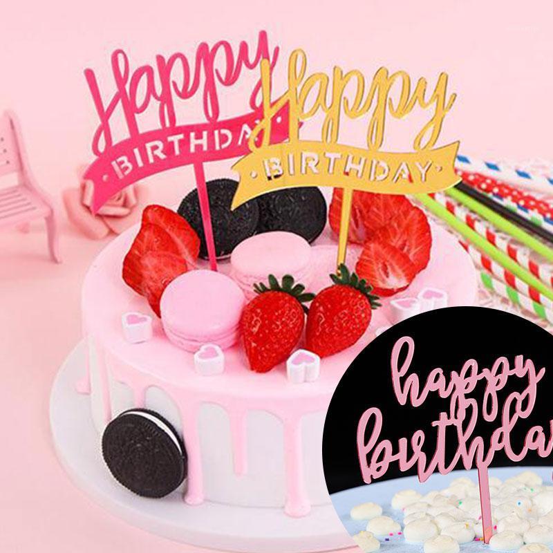 Creative Acrylic Happy Birthday Cake Topper Golden Acrylic Birthday party Dessert decoration for Baby shower Baking supplies1
Creative Acrylic Happy Birthday Cake Topper Golden Acrylic Birthday party Dessert decoration for Baby shower Baking supplies1