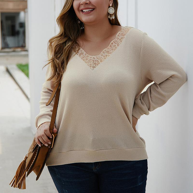 Autumn and winter new women's sweater large size 5XL 6XL 7XL 8XL sexy deep V-neck long-sleeved sweater top bust 133CM, Ivory
Autumn and winter new women's sweater large size 5XL 6XL 7XL 8XL sexy deep V-neck long-sleeved sweater top bust 133CM, Ivory