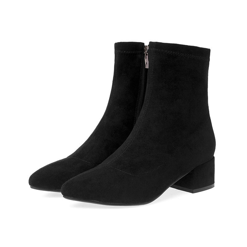 2021 New Autumn Winter Flock Concise Women Pointed Toe Fashion Square High Heel Ankle Boots Size 34-43 4pn7, Black
2021 New Autumn Winter Flock Concise Women Pointed Toe Fashion Square High Heel Ankle Boots Size 34-43 4pn7, Black