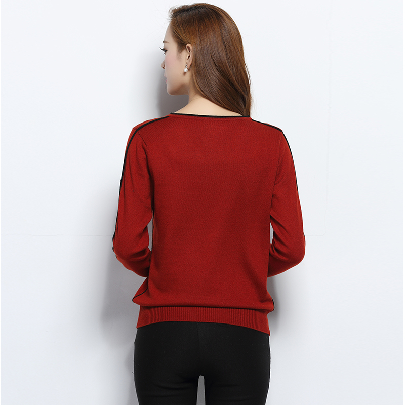 New Autumn Winter Women Sweaters And Pullovers V-neck Cashmere Sweaters Wild Female Knitted Slim Wool Sweater 14 Color 201221