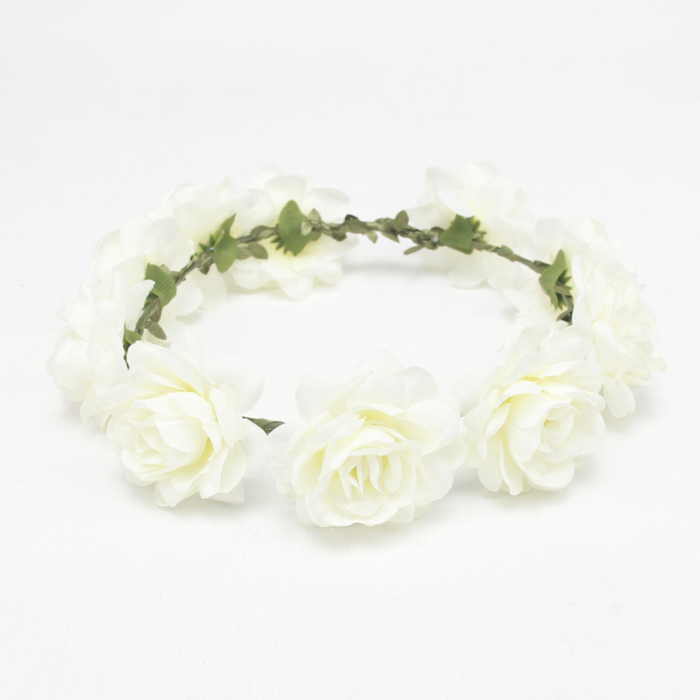 Wedding Bridal Hair Accessories Ladies Flower Crown Headband Hair Wreath Wedding Tiaras Garland Boho Headpieces Girls Headwear For Brides Fascinator G