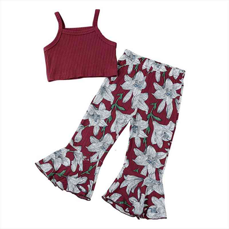 Kids Baby Girls 2-piece Outfit Set Sleeveless Solid Color Tops floral Print Flared Pants Set, White
Kids Baby Girls 2-piece Outfit Set Sleeveless Solid Color Tops floral Print Flared Pants Set, White