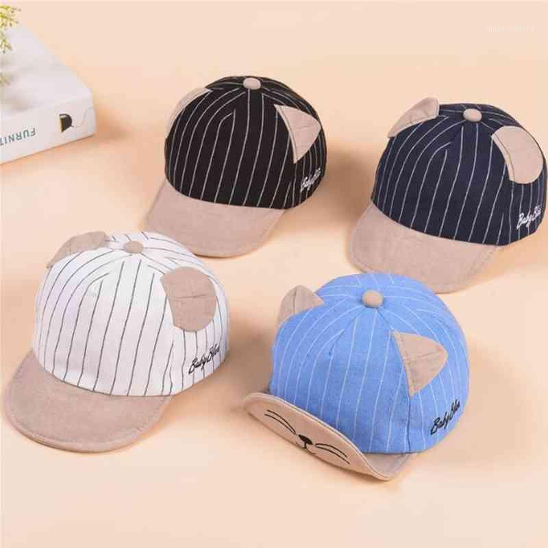 Summer Baby Boy Cap Cartoon Striped Baby Hat With Ears Cute Cotton Baseball Cap Infant Girls Soft Sun Hat1, Blue style 2
Summer Baby Boy Cap Cartoon Striped Baby Hat With Ears Cute Cotton Baseball Cap Infant Girls Soft Sun Hat1, Blue style 2
