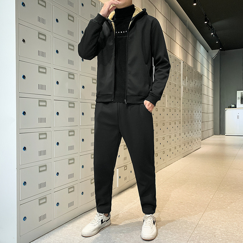 Hot thick winter, fleeing man's tracksuit, casual sportswear, hooded sweatshirt, 2-piece jogger sets, Gray
Hot thick winter, fleeing man's tracksuit, casual sportswear, hooded sweatshirt, 2-piece jogger sets, Gray