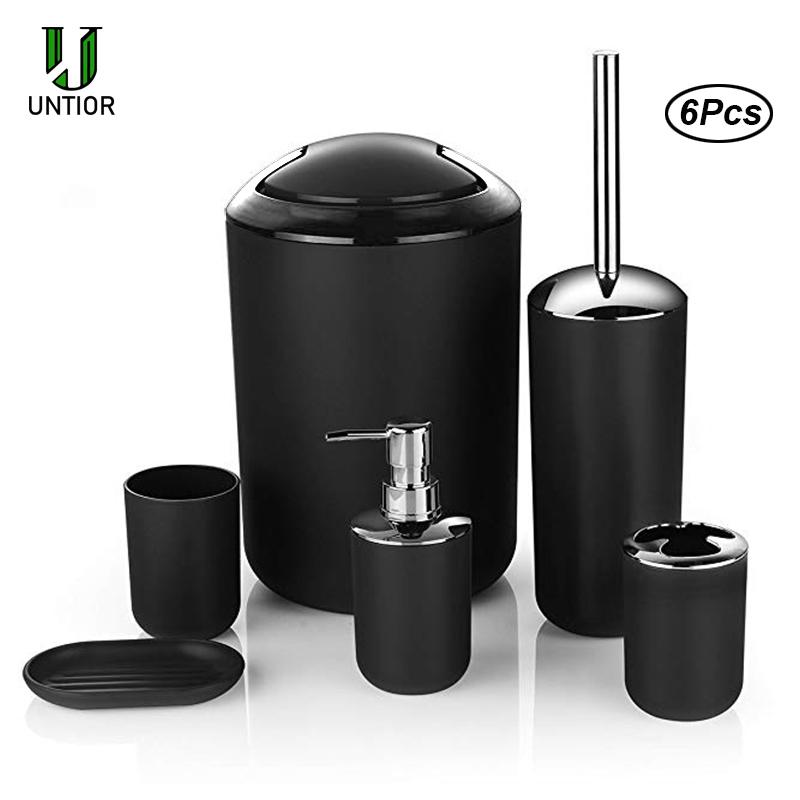 UNTIOR 6 Pcs Plastic Bathroom Accessories Set Toothbrush Holder Toothbrush Cup Soap Dispenser Soap Dish Toilet Brush Trash Can
UNTIOR 6 Pcs Plastic Bathroom Accessories Set Toothbrush Holder Toothbrush Cup Soap Dispenser Soap Dish Toilet Brush Trash Can