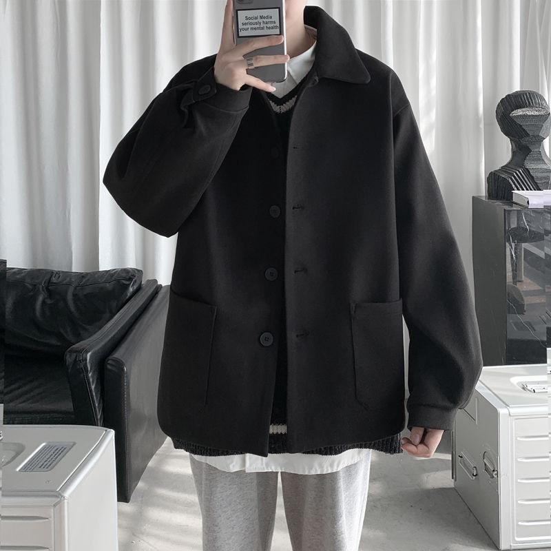 2020 autumn winter new Arrivals INS wind short black woolen jacket men' fashion Korean trend loose overcoat Free shipping
2020 autumn winter new Arrivals INS wind short black woolen jacket men' fashion Korean trend loose overcoat Free shipping