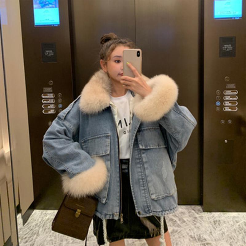 Fur Collar Cuff Women' Jacket Down Coat 2020 Female Luxurious Coats Duck Outerwear Autumn Lady Warm Coat Loose ZXW202010131, Denim black
Fur Collar Cuff Women' Jacket Down Coat 2020 Female Luxurious Coats Duck Outerwear Autumn Lady Warm Coat Loose ZXW202010131, Denim black