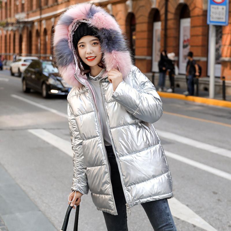 Winter Jacket Women Glossy Hooded Jacket Women Large Fur Slim Padded Warm Women's Winter Jackets Waterproof Snow Outcoat#G3, Black
Winter Jacket Women Glossy Hooded Jacket Women Large Fur Slim Padded Warm Women's Winter Jackets Waterproof Snow Outcoat#G3, Black