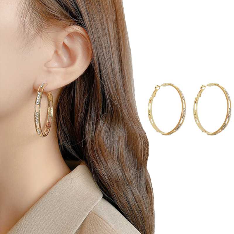 Fashion Luxury Big Round 100% Real 925 Sterling Silver Hoop Earrings For Women Fine Jewelry Christmas New Year Gifts Female
Fashion Luxury Big Round 100% Real 925 Sterling Silver Hoop Earrings For Women Fine Jewelry Christmas New Year Gifts Female