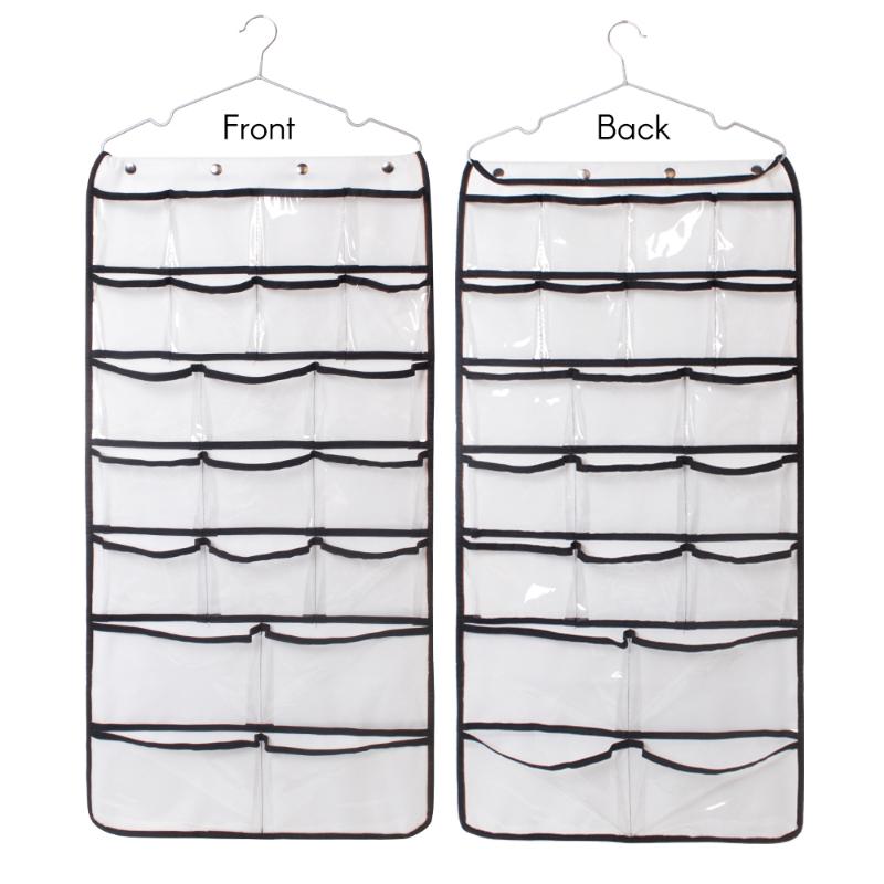 Dual-Sided Hanging Closet Organizer Bags for Underwear Storage 42 Pockets Jewelry Organizer Storage Bag with Hanger
Dual-Sided Hanging Closet Organizer Bags for Underwear Storage 42 Pockets Jewelry Organizer Storage Bag with Hanger