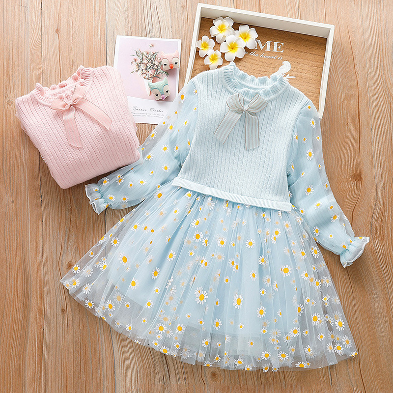 2021 New Girls Autumn Winter Flower Mesh Sweater Es for Kids Girl Clothes Children Birthday Princess Tutu 3-10y 4ih0, Sky blue
2021 New Girls Autumn Winter Flower Mesh Sweater Es for Kids Girl Clothes Children Birthday Princess Tutu 3-10y 4ih0, Sky blue