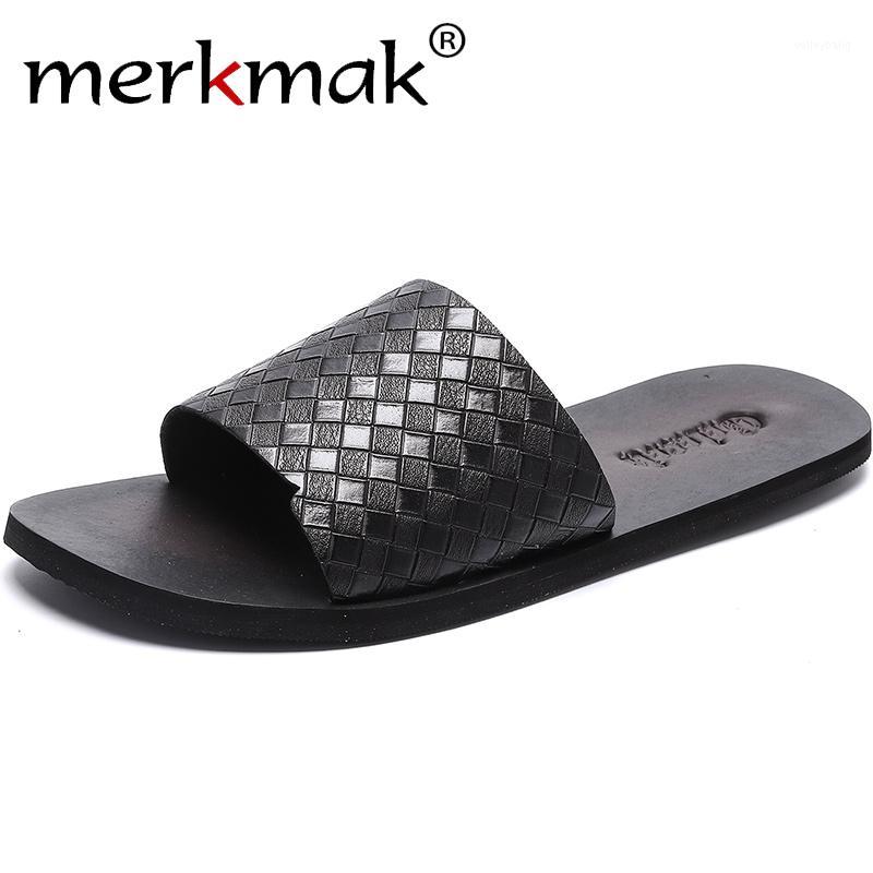 Merkmak Men Leather Slippers 2020 Summer Vacation Beach shoes High Quality Slip On Lightweight Non-slip Breathable Big Size 471, Black
Merkmak Men Leather Slippers 2020 Summer Vacation Beach shoes High Quality Slip On Lightweight Non-slip Breathable Big Size 471, Black