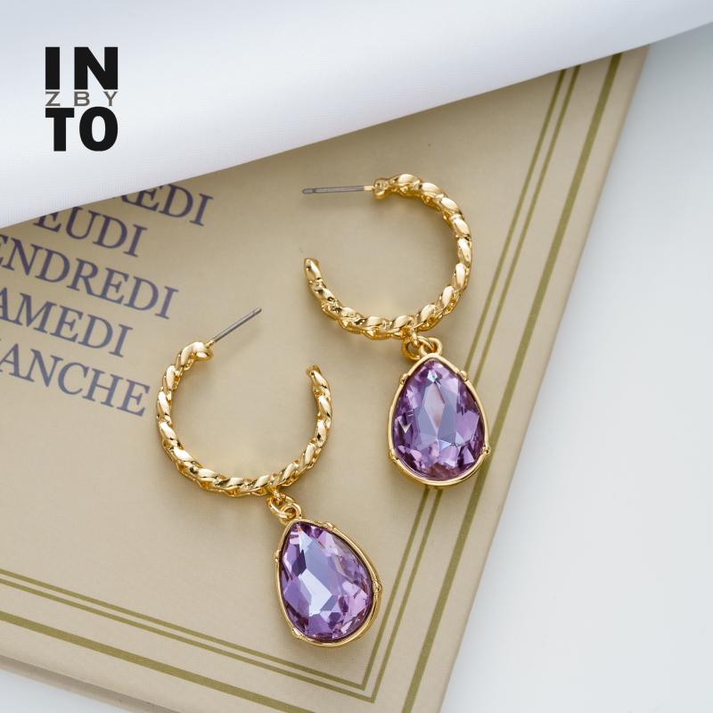 Into zby Elegant Purple Water Drop Earrings 2020 Fashion Jewelry Chain Hoop Earrings for Women Gold Color Crystal Korean Style
Into zby Elegant Purple Water Drop Earrings 2020 Fashion Jewelry Chain Hoop Earrings for Women Gold Color Crystal Korean Style