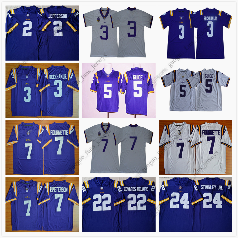 NCAA LSU Tigers College Football Jersey 2 Justin Jefferson 3 Odell Beckham Jr. 5 Derrius Guice 7 Tryann Mathieu 9 Joe Burrow 22 Clyde Edward, Black
NCAA LSU Tigers College Football Jersey 2 Justin Jefferson 3 Odell Beckham Jr. 5 Derrius Guice 7 Tryann Mathieu 9 Joe Burrow 22 Clyde Edward, Black