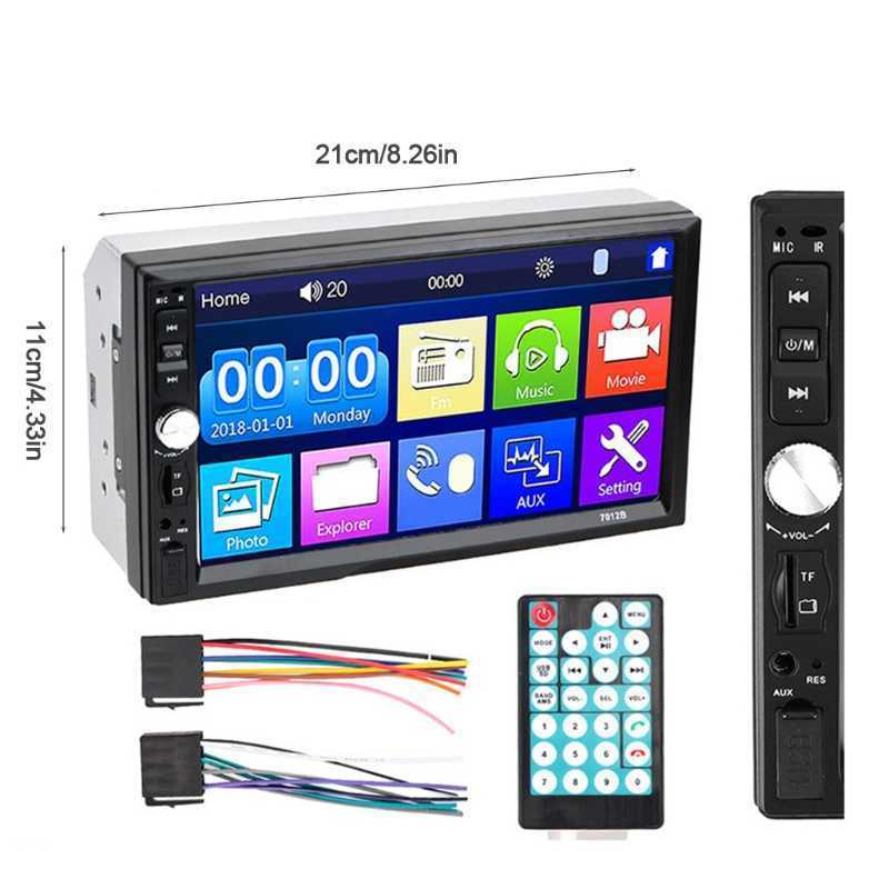Car Multimedia Player High Definition 7010B 7012B 7018B Mp5 FM Rear Display Phone Bluetooth-compatible Interconnection