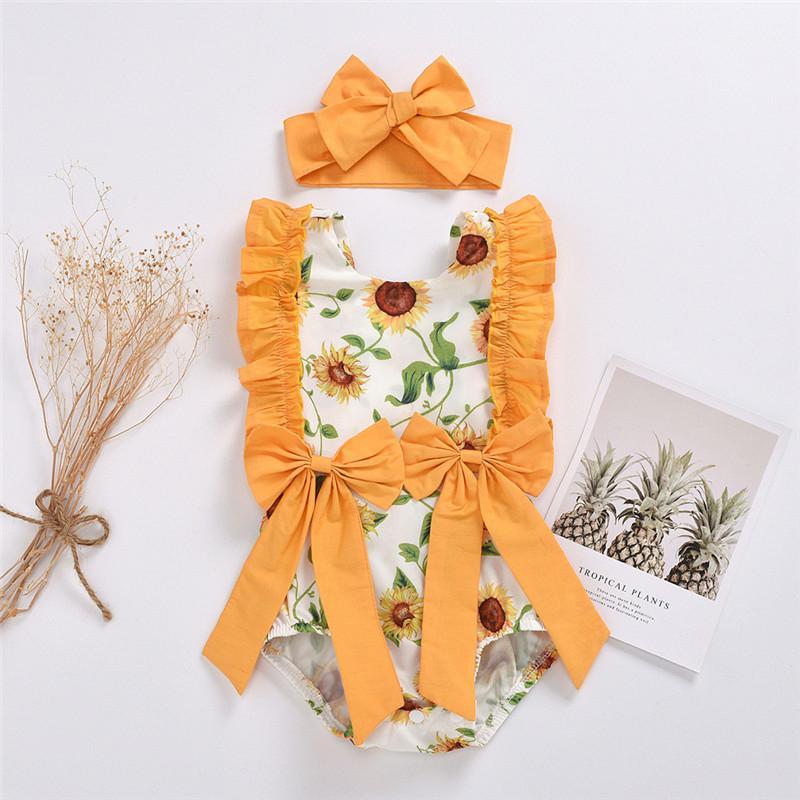 Newborn Baby Girl Clothes Sleeveless Ruffle Floral Print Romper Tops Headbands 2Pcs Outfits Cotton Clothes Baby Set1, Yellow
Newborn Baby Girl Clothes Sleeveless Ruffle Floral Print Romper Tops Headbands 2Pcs Outfits Cotton Clothes Baby Set1, Yellow