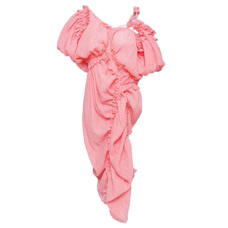 2021 New Fashionable Female Robot Will See Jagged Sexy Textured Pink Dress Loose with Low-cut V-sleeves Short Party Dresses Long J3B8
2021 New Fashionable Female Robot Will See Jagged Sexy Textured Pink Dress Loose with Low-cut V-sleeves Short Party Dresses Long J3B8