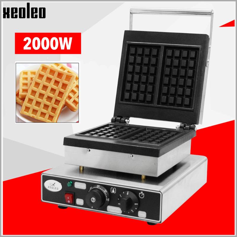 XEOLEO Double plates waffle maker machine 2000WElectric Non-stick ice cream waffle cone baker cake Ice Cream Cone Maker