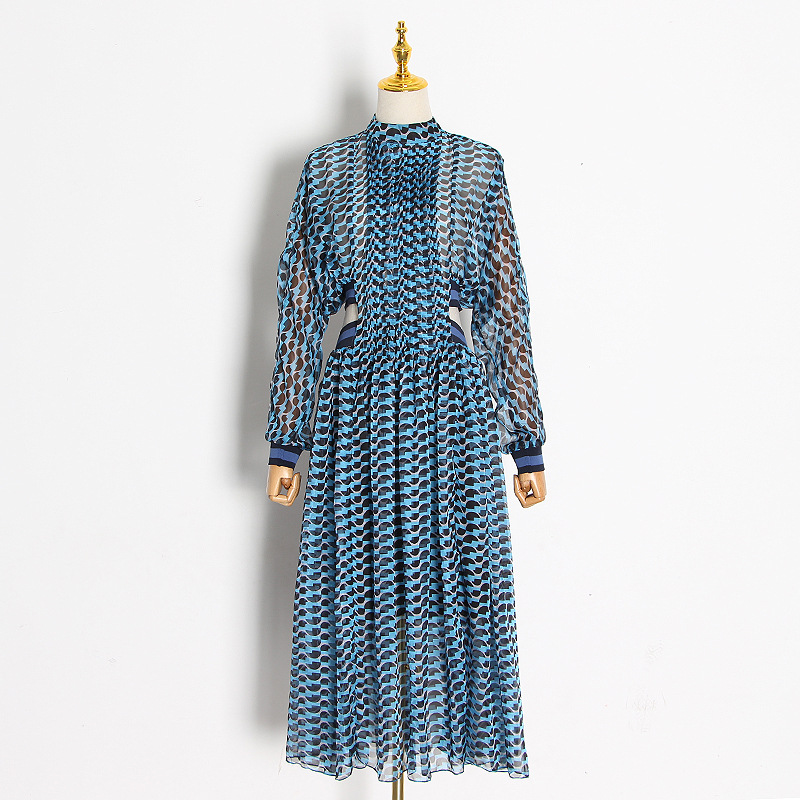 Floral Print Dress Spring Summer Plus Size Long Sleeve Ankle Length Polyester Chiffon Women Maxi Dresses, Blue
Floral Print Dress Spring Summer Plus Size Long Sleeve Ankle Length Polyester Chiffon Women Maxi Dresses, Blue