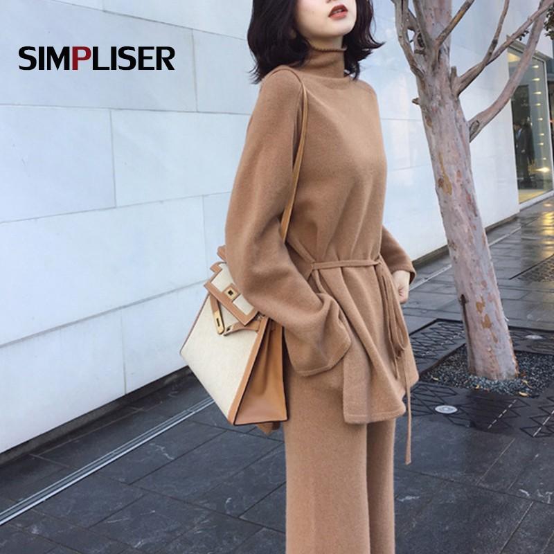 Knitted Sweater Sets Women Loose Lazy Style Wool Pullover+Wide Leg Pants 2 Piece Suits Knitting Outwear Tracksuit Women Knit Set, Khaki
Knitted Sweater Sets Women Loose Lazy Style Wool Pullover+Wide Leg Pants 2 Piece Suits Knitting Outwear Tracksuit Women Knit Set, Khaki