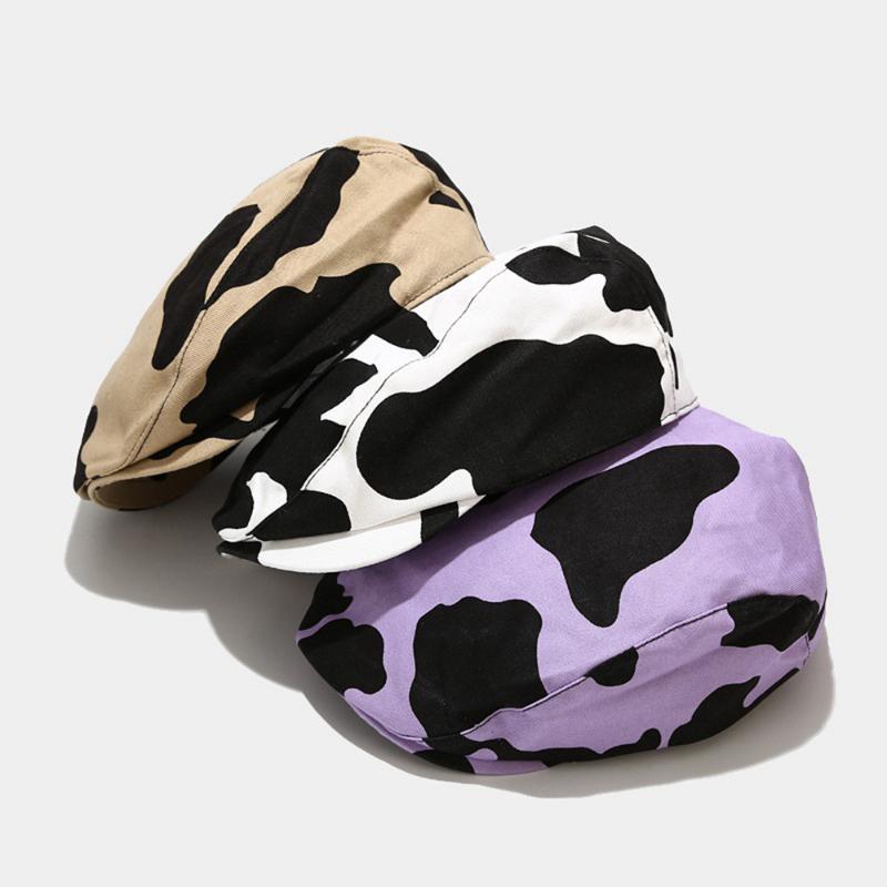 Autumn New Beret Hat Women Cow Print Japanese Retro Painter Hat Newsboy Ins Style Caps Purple Femme Lady Girl Bonnet Male, As picture
Autumn New Beret Hat Women Cow Print Japanese Retro Painter Hat Newsboy Ins Style Caps Purple Femme Lady Girl Bonnet Male, As picture