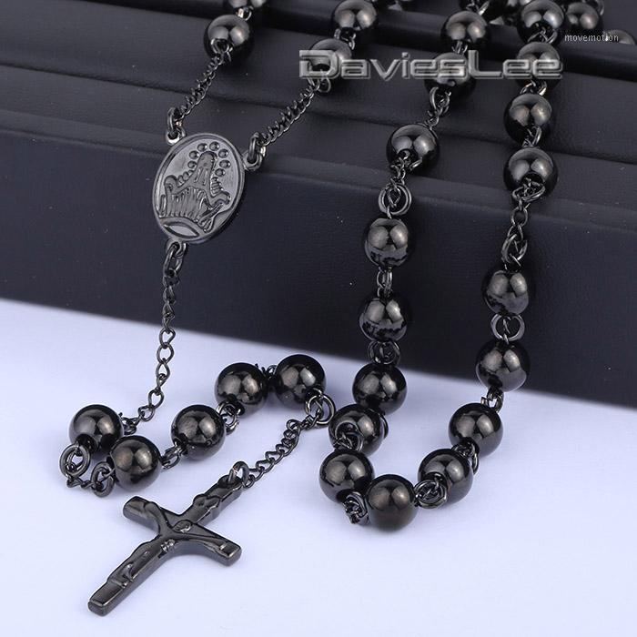 Wholesale- 4/6/8mm Mens Chain Rose Gold Black Tone Stainless Steel Bead Chain Crown Rosary Jesus Christ Cross Pendant Long Necklacce LKN3721
Wholesale- 4/6/8mm Mens Chain Rose Gold Black Tone Stainless Steel Bead Chain Crown Rosary Jesus Christ Cross Pendant Long Necklacce LKN3721