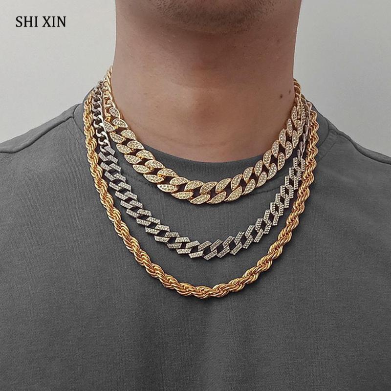 SHIXIN Layered Iced Out Rhinestones Chain Necklace Set Men/Women Chunky Cuban Link Chain on Neck Choker Necklace Hip Hop Jewelry
SHIXIN Layered Iced Out Rhinestones Chain Necklace Set Men/Women Chunky Cuban Link Chain on Neck Choker Necklace Hip Hop Jewelry