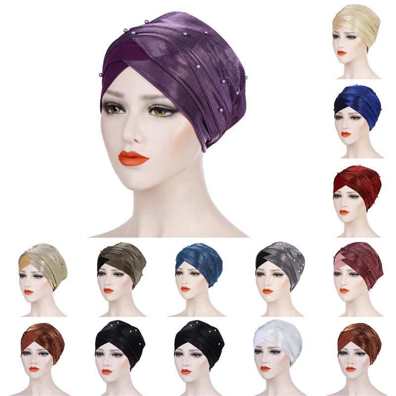 Womne Stitching Headscarf Bonnet Muslim Women Beading Turban Caps Female Pleats Turban Ladies Bright Silk Cloth Turbante, Purple
Womne Stitching Headscarf Bonnet Muslim Women Beading Turban Caps Female Pleats Turban Ladies Bright Silk Cloth Turbante, Purple
