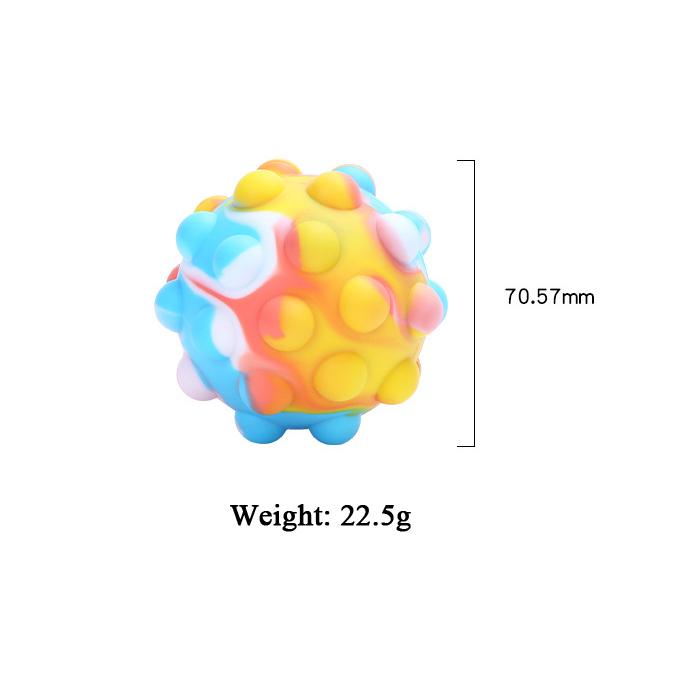Fidget Toys Pop It New 3D Decompression Ball Cross-border Silicone Decompression Vent Toy Rodent Control Pioneer Round Ball Pinch Music