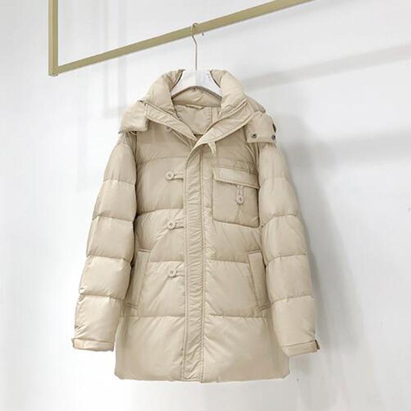 2020 New Fashion Women's 90% White Duck Down Jacket Zippers Fashionable Hooded winter warm Button zipper Korean version coat, Beige
2020 New Fashion Women's 90% White Duck Down Jacket Zippers Fashionable Hooded winter warm Button zipper Korean version coat, Beige