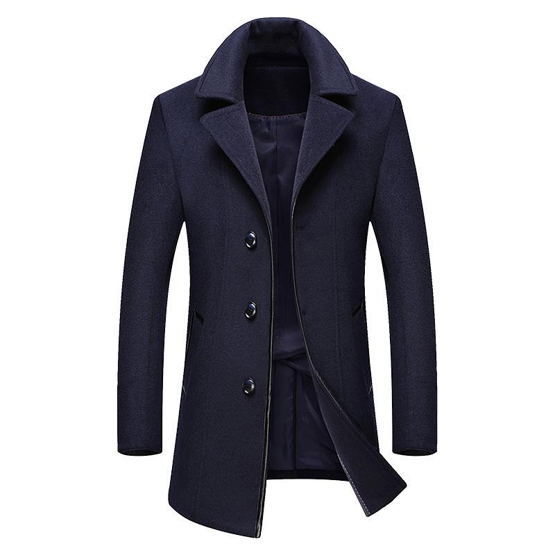 New Winter Wool Coat Men Leisure Long Sections Woolen Coats Men's Pure Color Casual Fashion Jackets / Casual Men Overcoat, Black
New Winter Wool Coat Men Leisure Long Sections Woolen Coats Men's Pure Color Casual Fashion Jackets / Casual Men Overcoat, Black