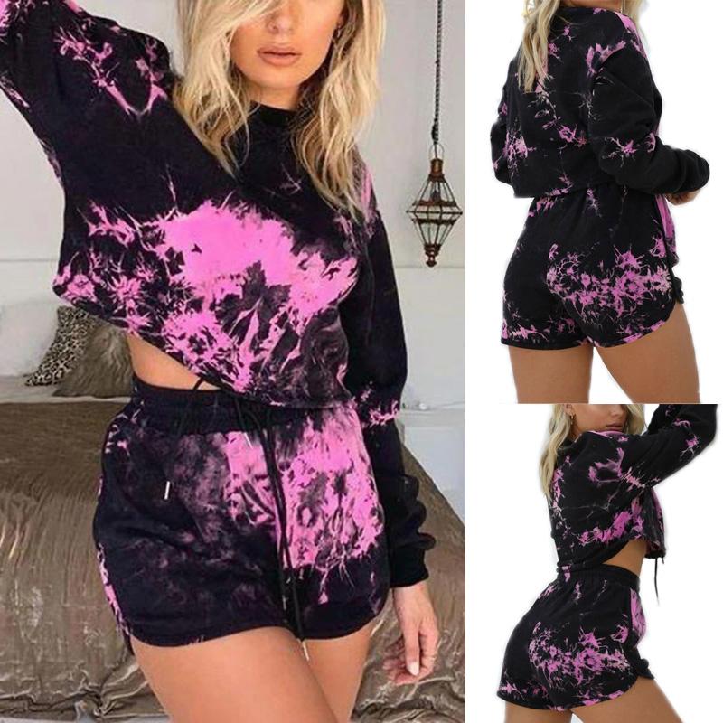 2Pcs Set Women Spring Summer Tracksuits Sweatshirt Tie Dye Outfit Shorts Festival Clothes, As shown
2Pcs Set Women Spring Summer Tracksuits Sweatshirt Tie Dye Outfit Shorts Festival Clothes, As shown