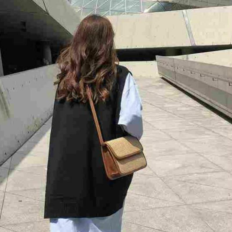 Sweater Vest Women Solid V-neck Loose Plus Size 3XL Simple Classic Elegant Office Ladies Vests Chic Leisure New, Black
Sweater Vest Women Solid V-neck Loose Plus Size 3XL Simple Classic Elegant Office Ladies Vests Chic Leisure New, Black