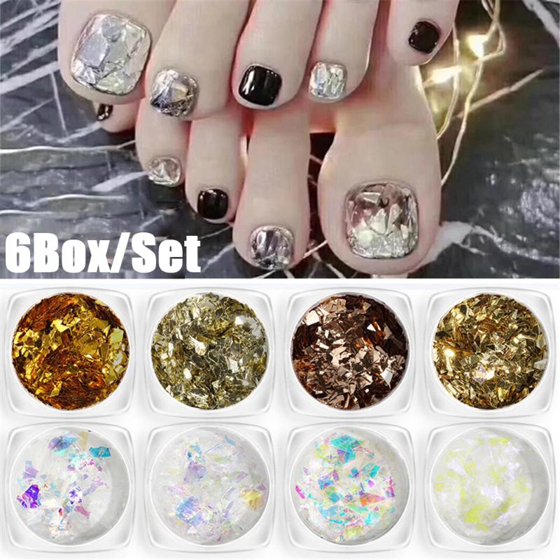 6box/Set Nail Flakies Sequins Nails Paillette Colorful Nail Flakes Sticker 3D DIY Sliders Dust Glittering Art Decors
6box/Set Nail Flakies Sequins Nails Paillette Colorful Nail Flakes Sticker 3D DIY Sliders Dust Glittering Art Decors