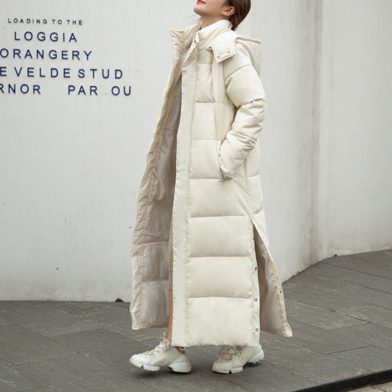 Autumn Winter Fashion Women Hoodes Coat Female Long Straight Cotton Liner Parkas Plus Size Ladies Casual Warm Outwear 201217