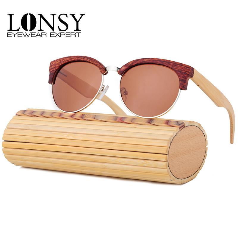 LONSY 2020 Handmade Half Bamboo Sunglasses Men Wood Sunglasses Polarized Women Brand Design Vintage UV400 Mirror Lenses LS5021
LONSY 2020 Handmade Half Bamboo Sunglasses Men Wood Sunglasses Polarized Women Brand Design Vintage UV400 Mirror Lenses LS5021
