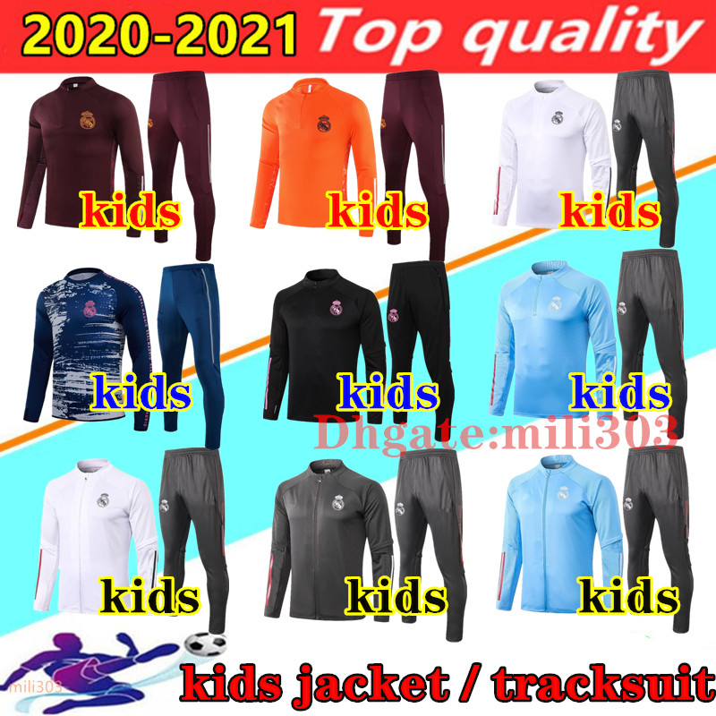 20 21 Real Madrid Jacket kids Kit Soccer Jerseys 2020 2021 HAZARD SERGIIO RAMOS BENZEMA Tracksuit Child Suit Football Training jogging set
20 21 Real Madrid Jacket kids Kit Soccer Jerseys 2020 2021 HAZARD SERGIIO RAMOS BENZEMA Tracksuit Child Suit Football Training jogging set