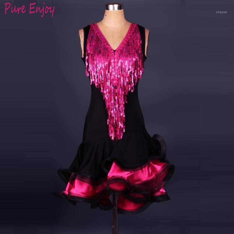 Latin dance dres professional costume for women fringe samba costume colorful womens ballroom competition dresses tassels1, Black
Latin dance dres professional costume for women fringe samba costume colorful womens ballroom competition dresses tassels1, Black