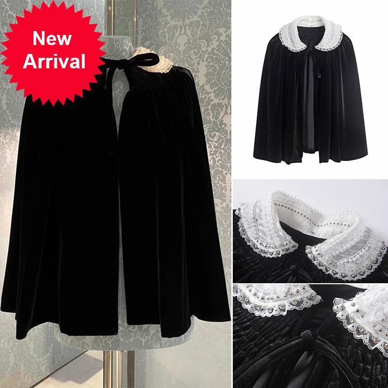 New Runway 2021 New Sweet Girls Lace Beads Women's Cape Female Cover Winter Poncho Black Temperament Soft Cap Shawl Party GJK3, Beige
New Runway 2021 New Sweet Girls Lace Beads Women's Cape Female Cover Winter Poncho Black Temperament Soft Cap Shawl Party GJK3, Beige
