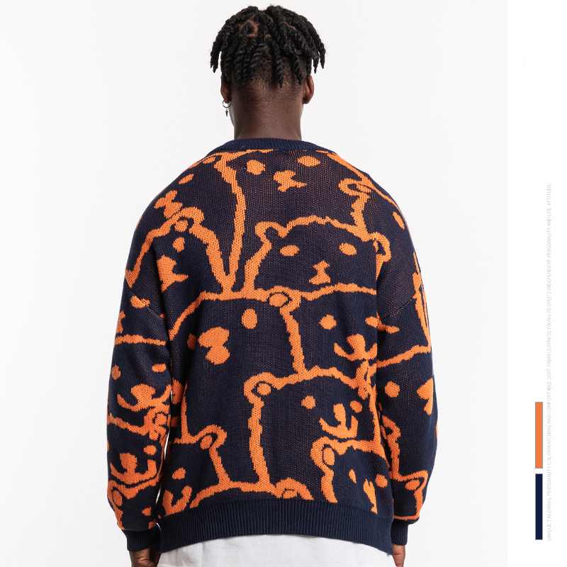 2021 New Men Hip Hop Bear Loosed or Crocheted Sweater Winter in Men's Knitted Sweaters Unisex Design IXOA, Navy
2021 New Men Hip Hop Bear Loosed or Crocheted Sweater Winter in Men's Knitted Sweaters Unisex Design IXOA, Navy