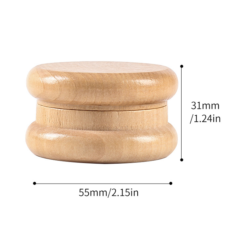 2 Inch 53MM Natural Wooden Cigarette Tobacco Spice Herb Grinder Smoke Crusher Muller Handmade