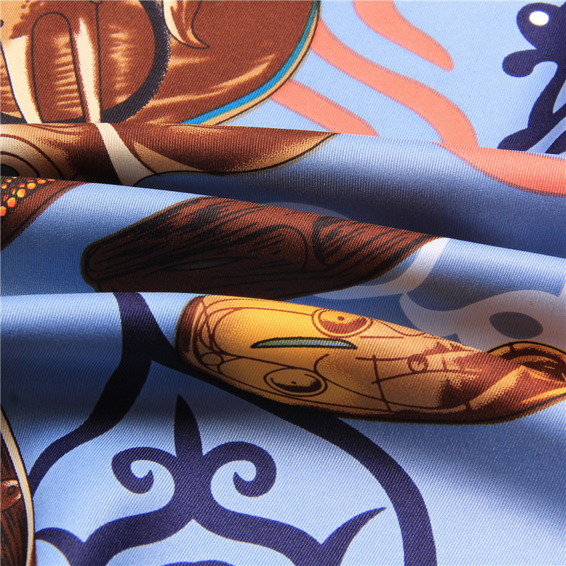 100% Silk Scarf 90*90 Square Shawl Double-Sided Hand Rolled Edge Wrap For Women Lady scarves