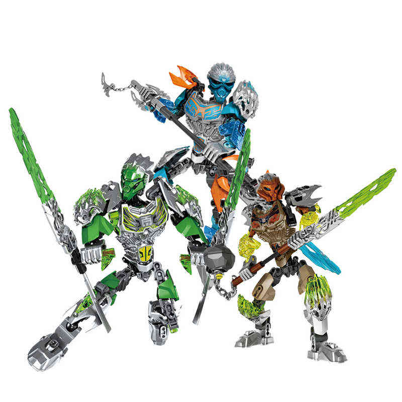 BIONICLE Jungle Lewa Stone Pohatu Water Gali Action Figures Building Block Robot Toy For Kids Compatible Major Brand 3pcs/Set G1204
BIONICLE Jungle Lewa Stone Pohatu Water Gali Action Figures Building Block Robot Toy For Kids Compatible Major Brand 3pcs/Set G1204
