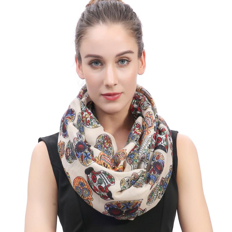 Day of the Dead Multicolored Sugar Skull Print Infinity Circle Women's Scarf Soft Lightweight for All Seasons
Day of the Dead Multicolored Sugar Skull Print Infinity Circle Women's Scarf Soft Lightweight for All Seasons