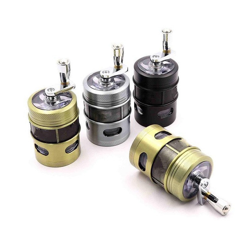 Smoking Window Grinder Hand Crank Smoke Zinc Alloy Rocker Side 40mm Diameter 4 Layers Dry Herb 3 Colors
Smoking Window Grinder Hand Crank Smoke Zinc Alloy Rocker Side 40mm Diameter 4 Layers Dry Herb 3 Colors