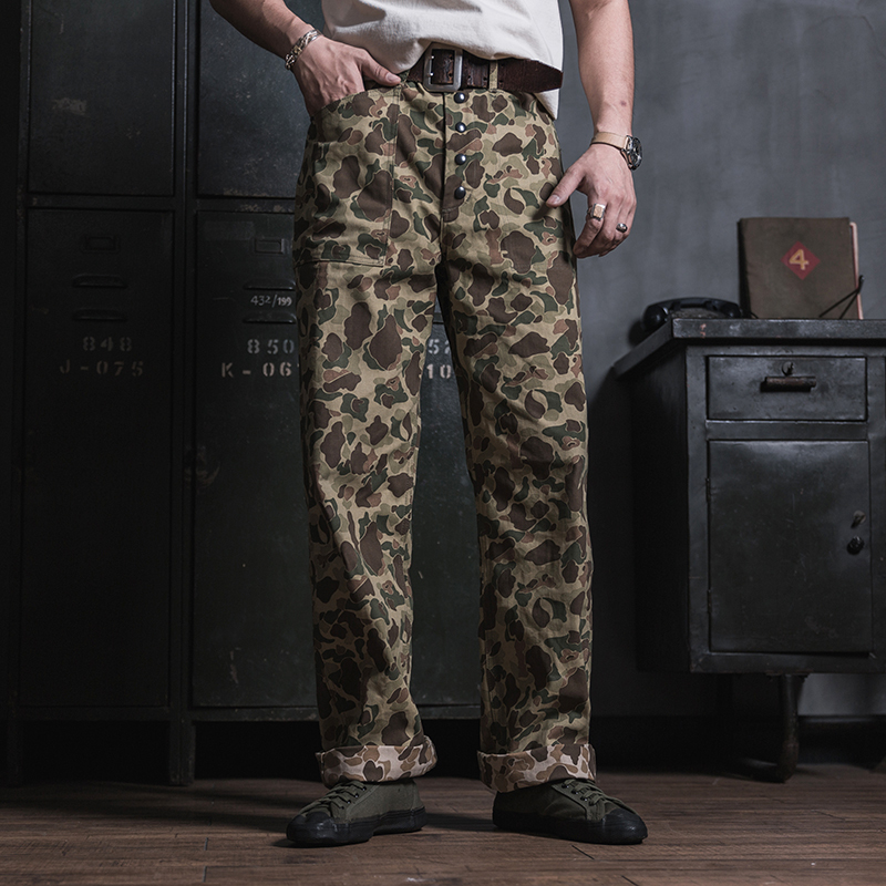 usmc P-42 Fish spine sarja duck hunter camouflage reversible workwear pants MXJP, 36
usmc P-42 Fish spine sarja duck hunter camouflage reversible workwear pants MXJP, 36