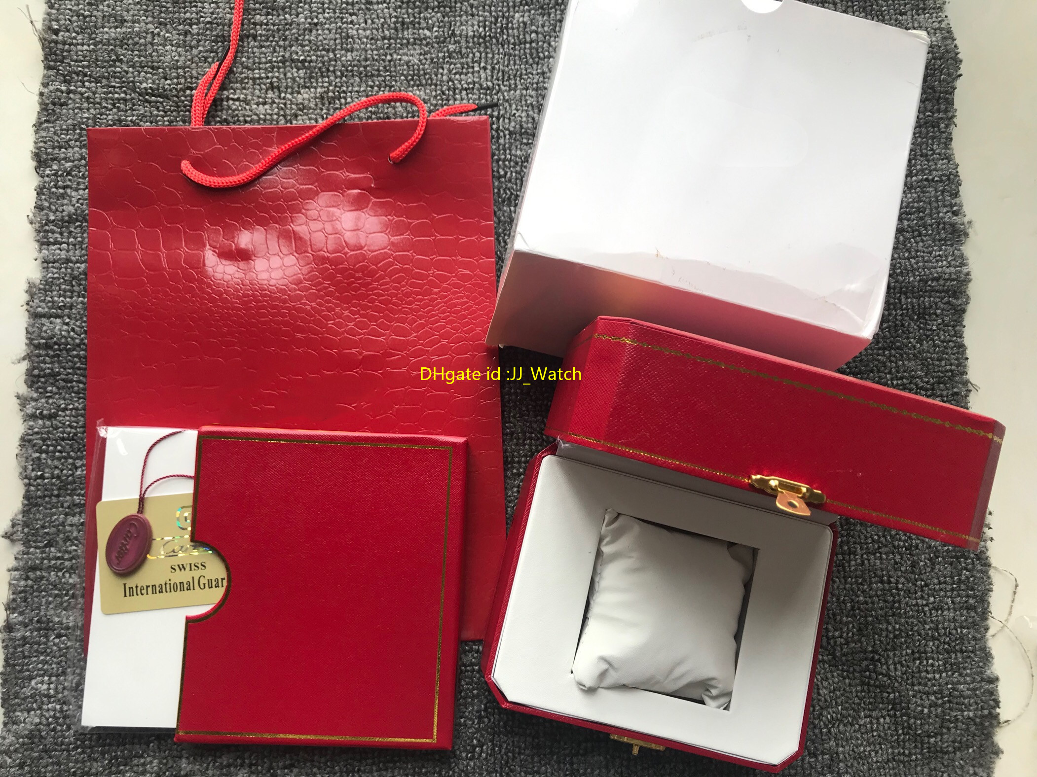 Wholesale Watches Red Box New Square Red Original box For Watch Box Whit Booklet Card Tags And Papers In English High Quality
Wholesale Watches Red Box New Square Red Original box For Watch Box Whit Booklet Card Tags And Papers In English High Quality